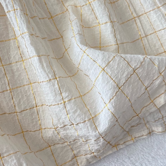 Chic Connection Cream Embroidered Boho Mini Dress Tassel Tie V-Neck Medium - Picture 8 of 16